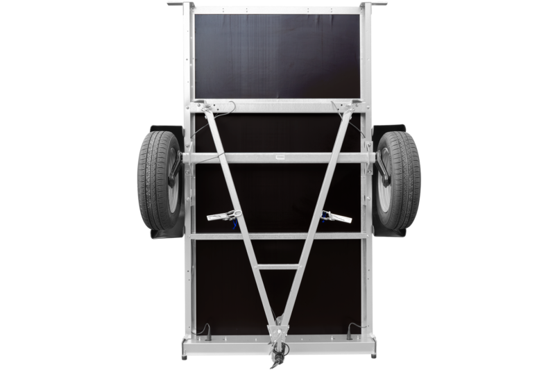 Remorque bagagère garden trailer 200 kipp 200 x 106 cm avec bâche haute bleue, arceau et roue jockey – Neuf – Prix Destockage – Image 14