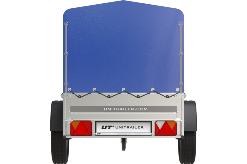 Remorque bagagère garden trailer 200 kipp 200 x 106 cm avec bâche haute bleue, arceau et roue jockey – Neuf – Prix Destockage – Image 16