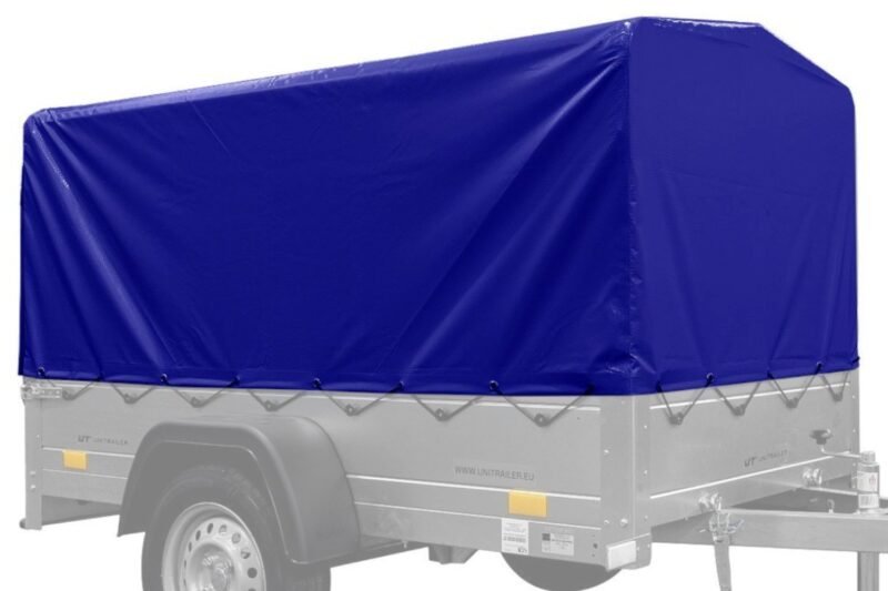 Remorque bagagère garden trailer 200 kipp 200 x 106 cm avec bâche haute bleue, arceau et roue jockey – Neuf – Prix Destockage – Image 5